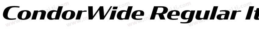 CondorWide Regular Italic字体转换